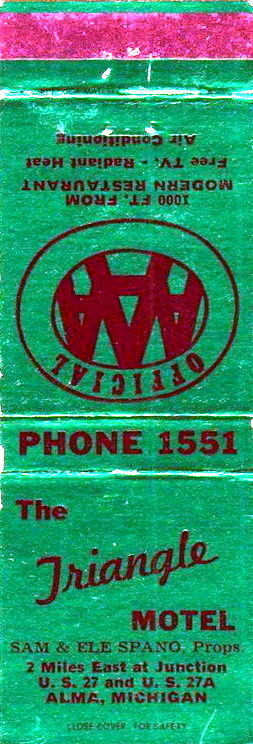 Triangle Motel - Old Matchbook